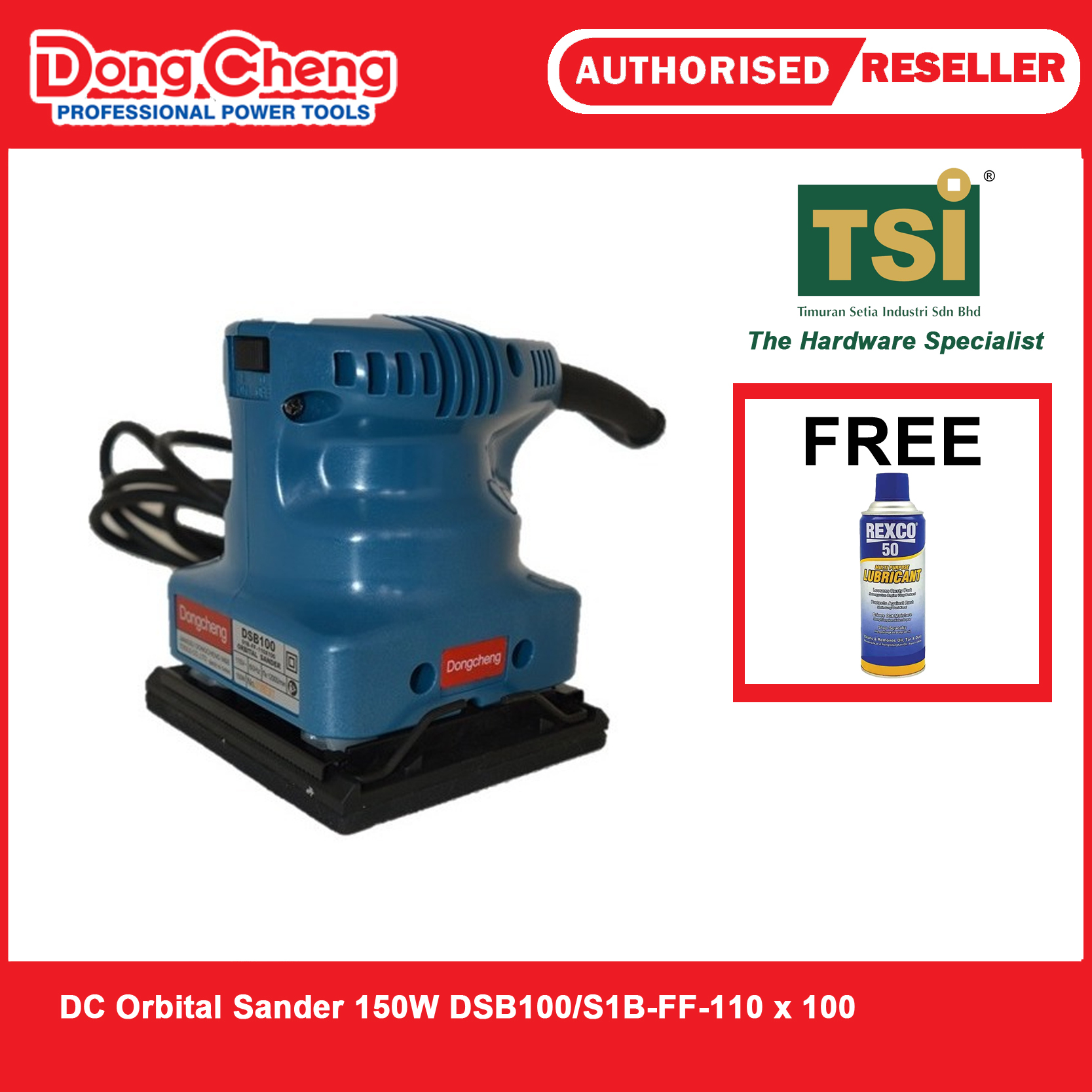 DONG CHENG Orbital Sander 150W DSB100/S1B-FF-110 x 100